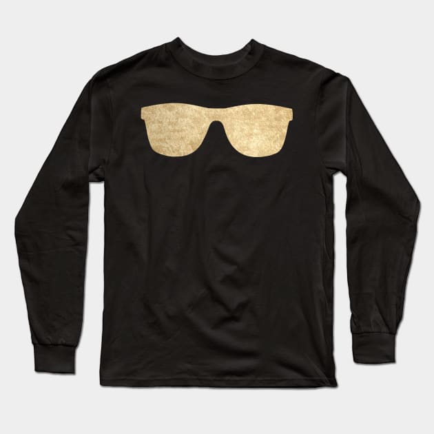 Sunglasses - golden faux foil Long Sleeve T-Shirt by peggieprints